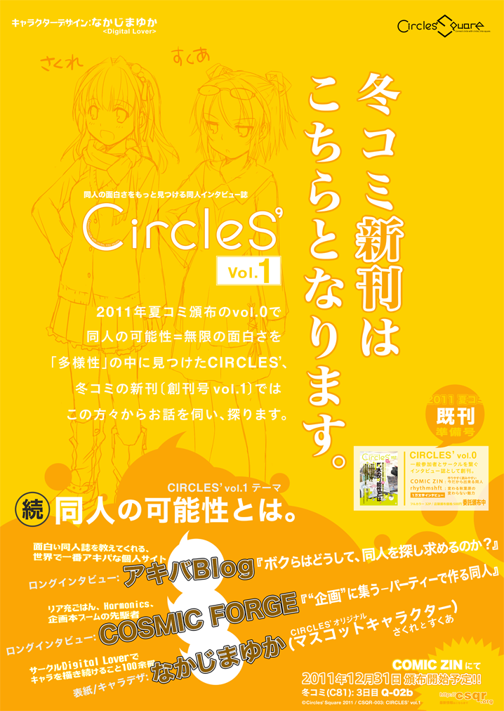 CIRCLES' vol.1 店頭告知用ポスター